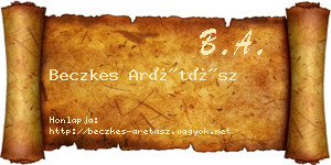 Beczkes Arétász névjegykártya